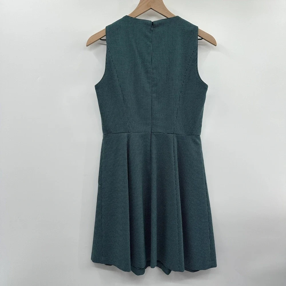 Gal‎ Meets Glam Meg Sleeveless Polka Dot Dress in Green Size 4
